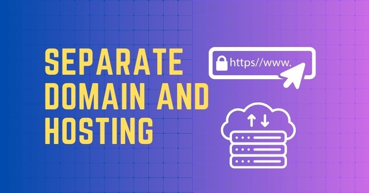 Separate domain and web hosting providers
