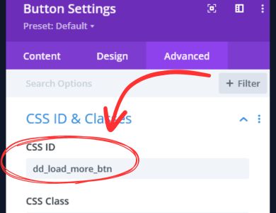 Add a CSS ID to the button
