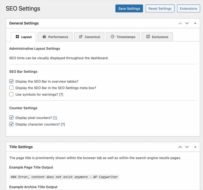 The SEO Framework SEO plugin