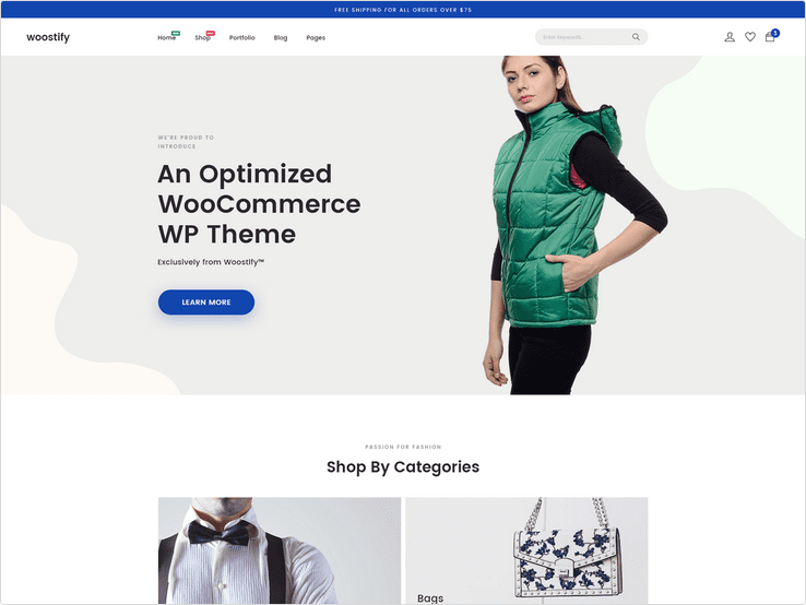 Woostify theme for eCommerce sites