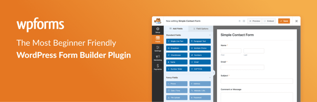 The most beginner friendly WordPress Form Builder Plugin