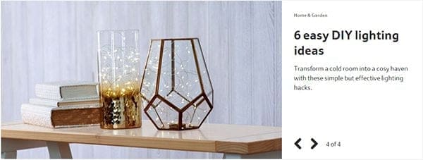 Divi Post Slider - TescoLiving example