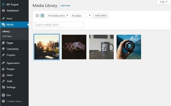 Add images to the WordPress Media Library